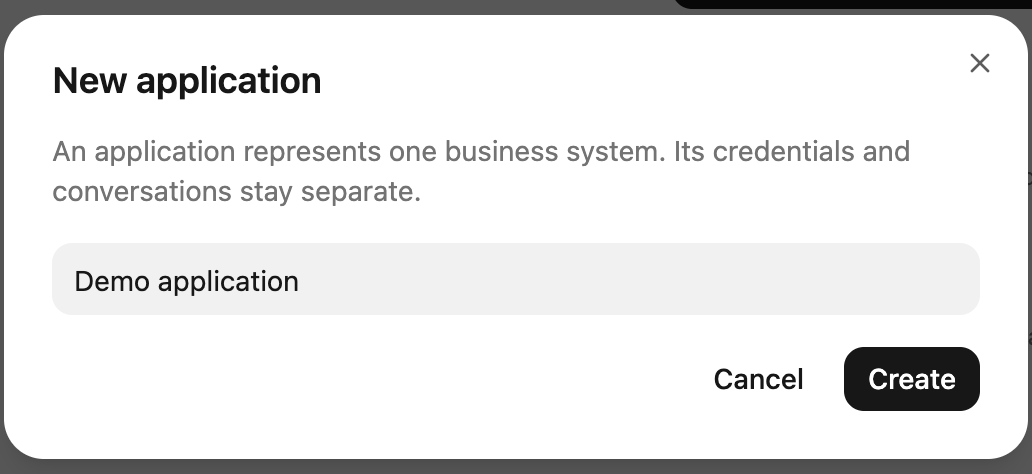 Create a separate application for one business system.